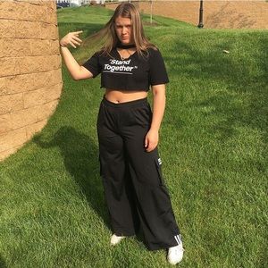 “stand together” cropped, reworked tee.